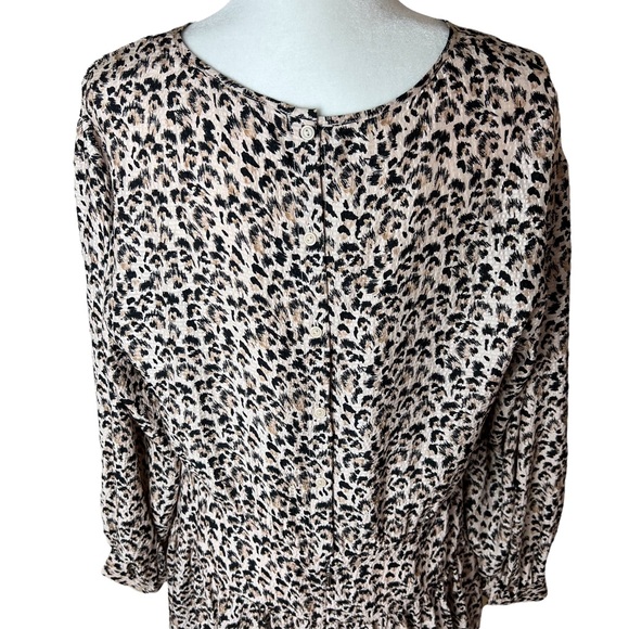 Rebecca Taylor Silk Leopard / Cheetah Print Dress - Size 12 - Picture 8 of 12